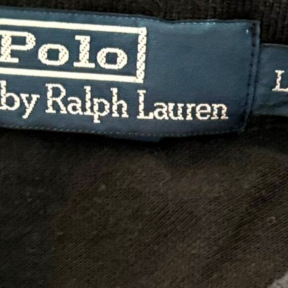 Ralph Lauren Mens Large Pony Logo Collared Short Sleeve Polo Shirt Black - Picture 7 of 9